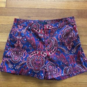 Banana Republic paisley shorts, blue, brown, red